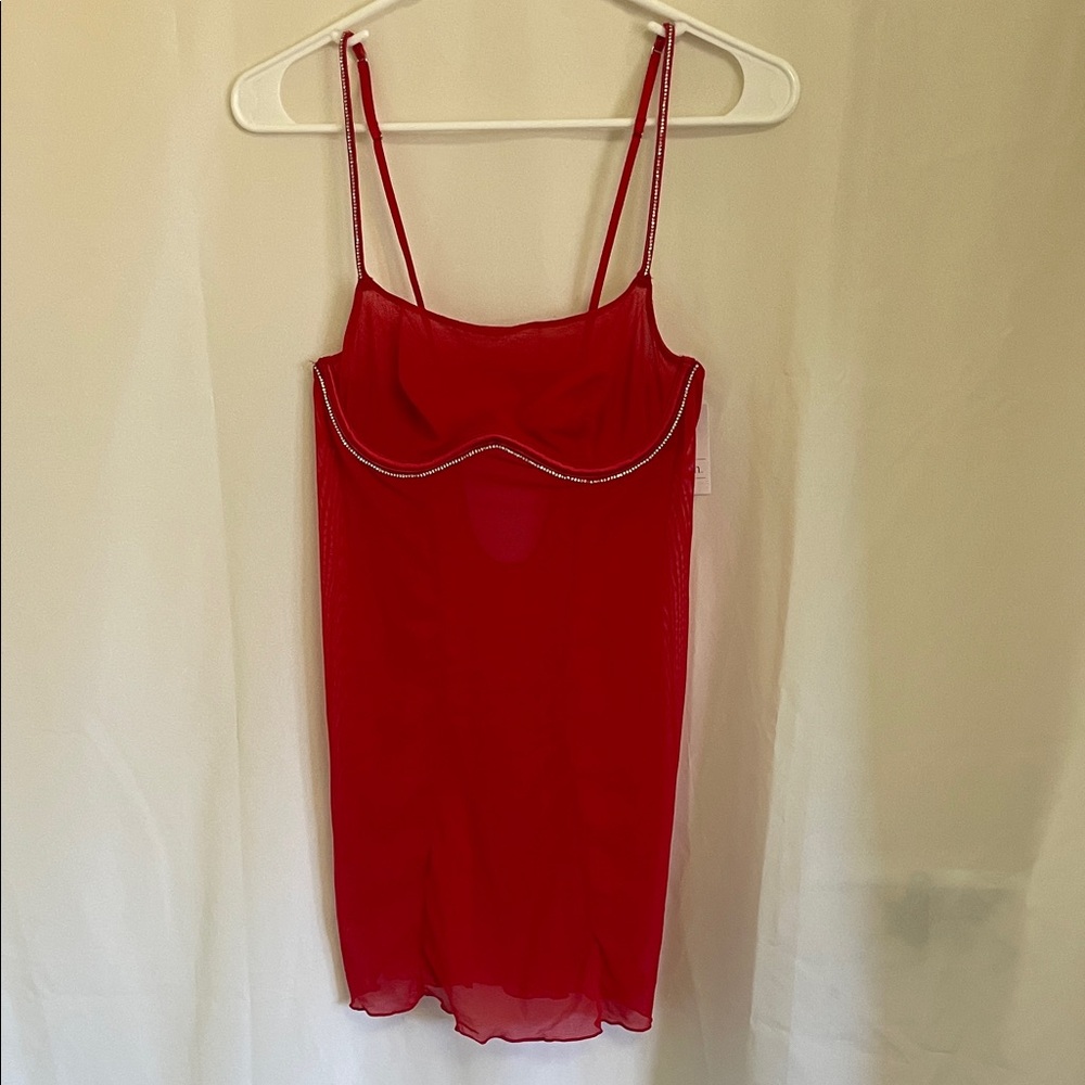 Women’s size XS Auden sheer red intimate sleep ware